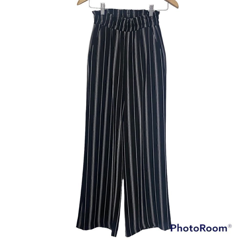 Suite Benedict made in Italy striped high waisted wide leg pants